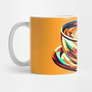 Geometric Brew: Coffee Lover's Artistic Cup Mug